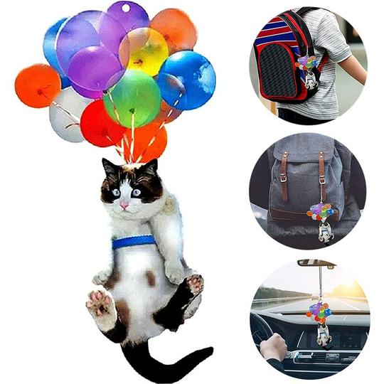 Decoration Rearview Mirror Balloon Cat Car Pendant Cat Interior Hanging Ornaments Rearview Mirror Cat Car Hanging Ornaments Rearview Mirror