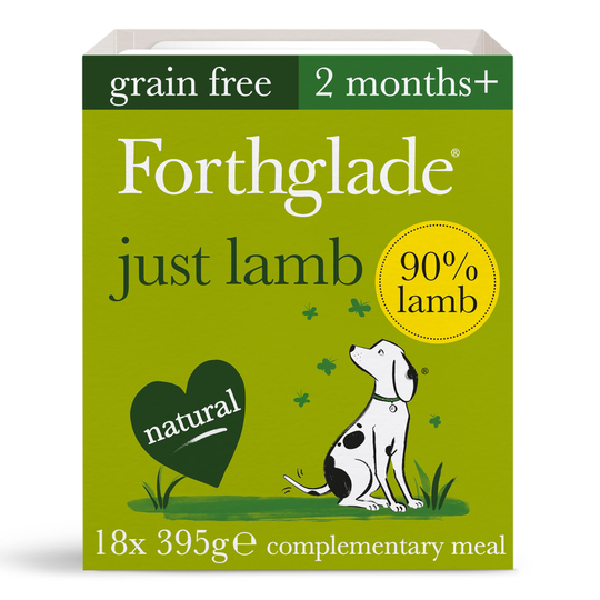 Forthglade Just Grain-Free Natural Wet Dog Food - Just Lamb - Saver Pack: 36 x 395g