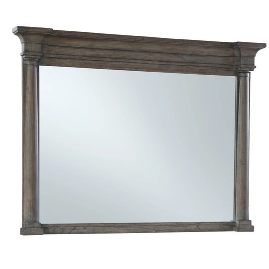 Mcgrew Solid Wood Framed Wall Mounted Accent Mirror in Brown