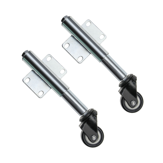 2x 2inch Spring Loaded Swivel Gate Wheel Caster Retractable 6cm with Screws Nuts