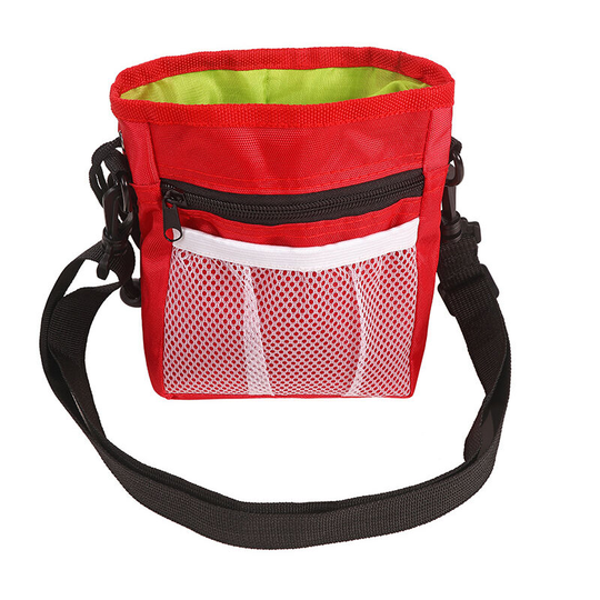 Dog training bag portable outing snack bag pet travel bag pet outdoor pet supplies, red