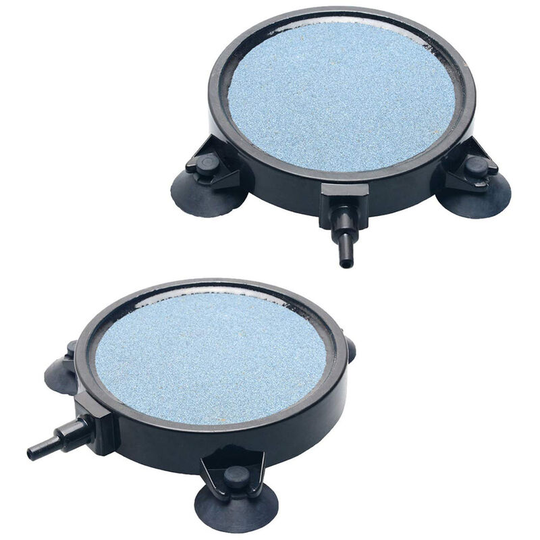 2 Pack 4 Inch Air Stone Bubble Diffuser with Suction Cups for Aquarium Fish Tank