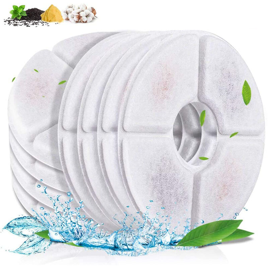 Lifcausal - Cat Water Fountain Replacement Filter, Dog Drinking Fountain Filter, Pet Water Dispenser Coconut Activated Carbon Ion Exchange Resin