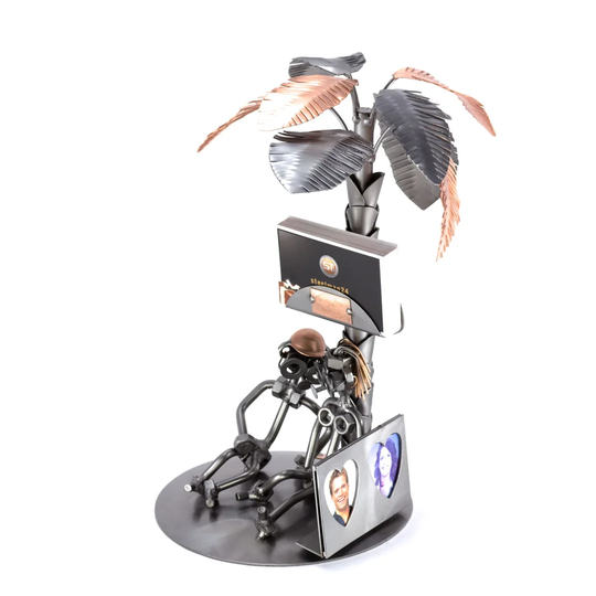 Pair of Palms Business Card Holder Screw Man Picture Frame