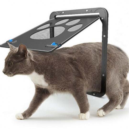 Perle Rare - Pet Screen Door Protector Dog Sliding Screen Magnetic Flap Screen Lock Function Sturdy Screen Door for Small and Medium Dogs and Cats