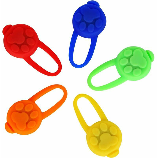 5 Pieces led Flashing Light Pendant, Dog Silicone led Necklace Animal Light Necklace, Pendants for Cat Dog Collars