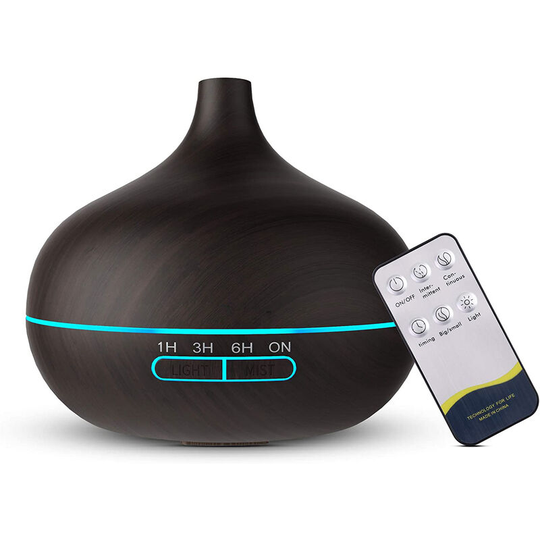 Deckon - Remote Control Essential Oil Diffuser 500ml, Ultrasonic Humidifier Fragrance Diffuser with 7 Colors led Lights Electric Aromatherapy for
