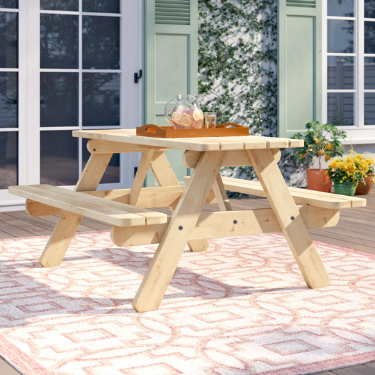 Jaqueline Wooden Picnic Bench