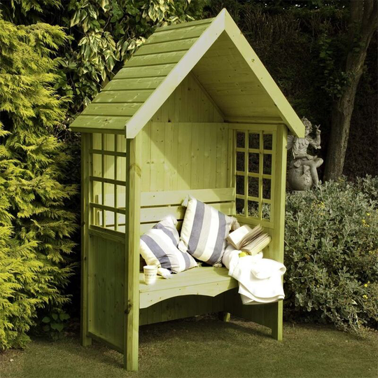 4 x 2 Pressure Treated Wooden Seat Trellis Side Arbour