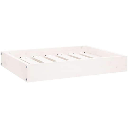 Dog Bed White 61.5x49x9 cm Solid Wood Pine Vidaxl White