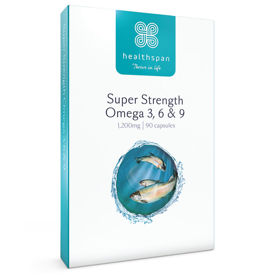 Healthspan Super Strength Omega 3, 6 & 9 1,200mg, 90 Capsules