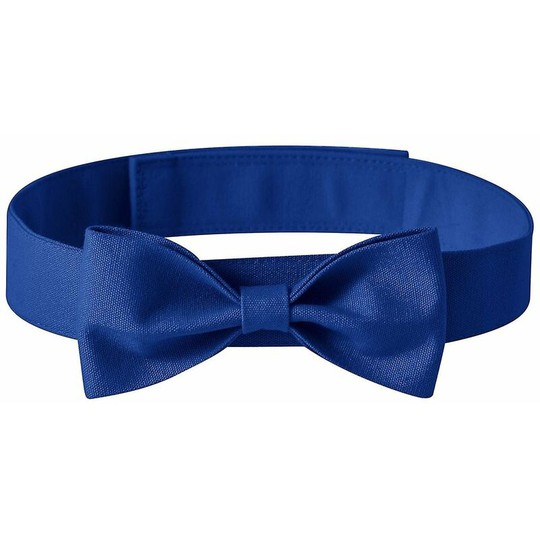 Thsidne Dog Neck Tie Solid Color Adjustable Head Wear Pet Bow Collar Dog Accessories For Wedding Party Blue m