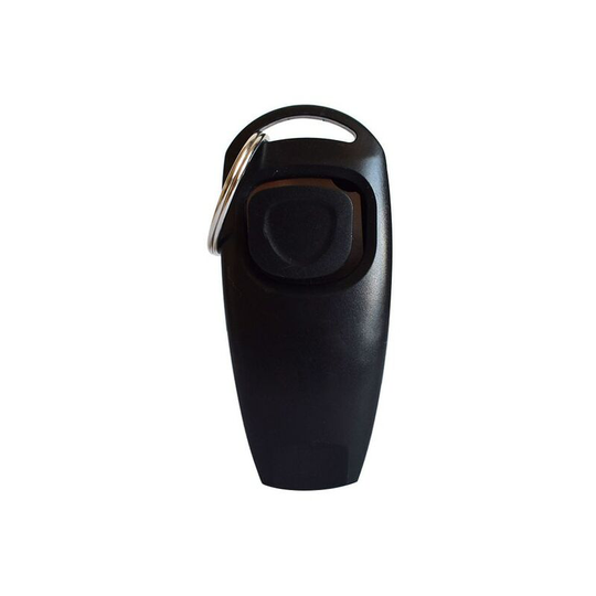 2 In 1 Pet Clicker Dog Training Whistle Answer Card Pet Dog Trainer Assistive Guide With Key Ring Dog Pet Supplies-A