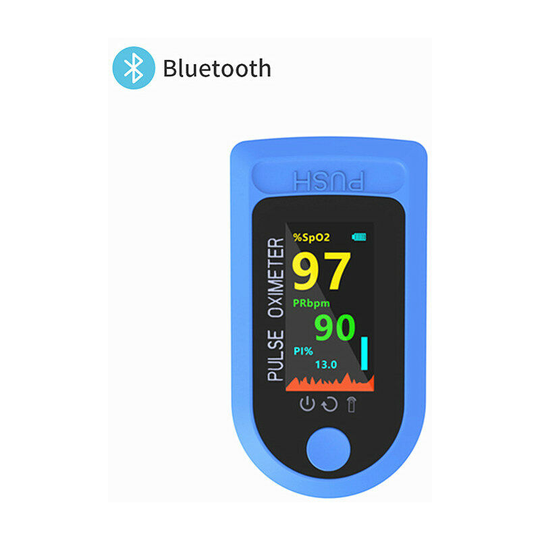 Oximeter, Pulse Oximeter, Oxygen Heart Rate Meter, led Four-Color Screen - Muff