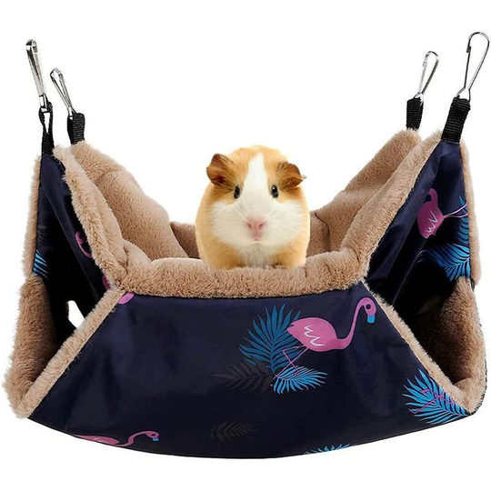 Double Layer Pet Cage Hammock Rodent Hammock Small Animal Rodent Hammock for Chinchillas, Ferrets, Rats, Hamsters and Guinea Pigs