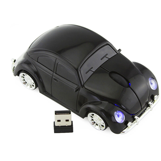 Thsinde - ftd Wireless Optical Mouse Design Car Color 2.4GHz Black 1000(dpi)