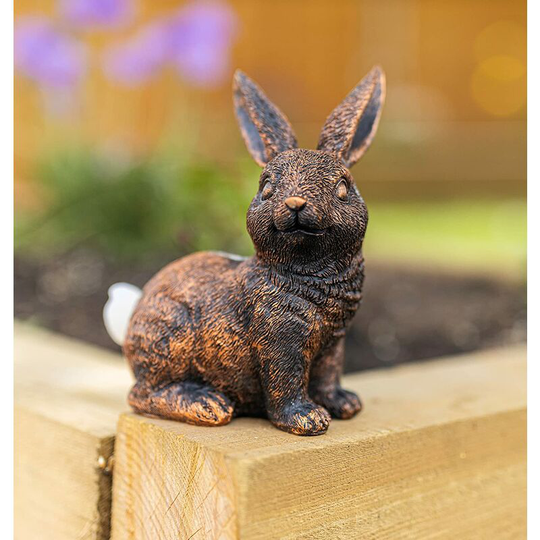 Garden Mile - Solar Rabbit Statue led Light, Garden Ornament with Solar Tail Durable Bunny Rabbit Garden Statue is Weatherproof