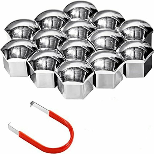 Muff - 20 Pieces Universal Wheel Nut Cap Tire Nut Covers with Removal Tool Set for Cars