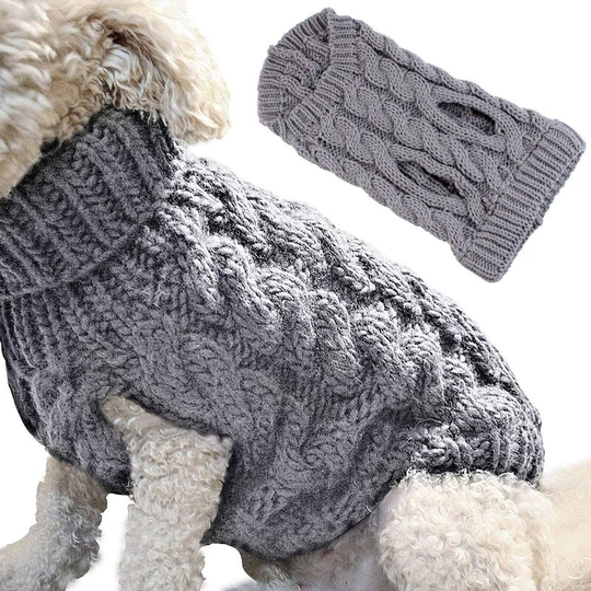 Dog Sweater Coat Dog Winter Sweater Pet Soft Knit Wool