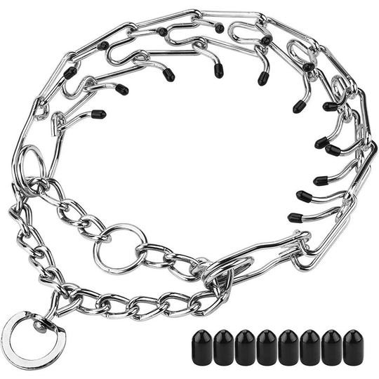 Dog Paw Training Collar, Detachable Adjustable Choke for Dogs, Metal Adjustable Training Collar for Large Pets (3.5mm*55cm)