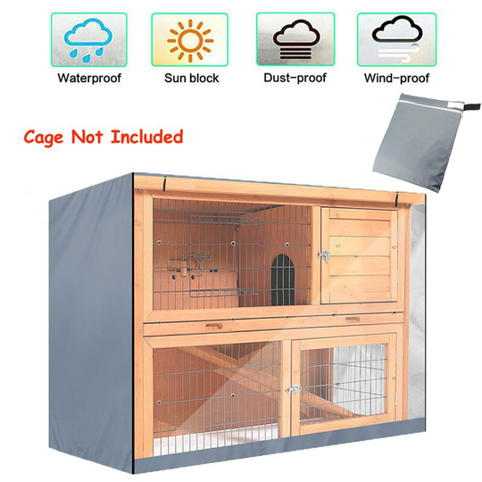 122X50X105cm Rabbit Hutch Protective Cover Rabbit Cage Protective Cover Rain Cover Rabbit Hutch Cover,Gray