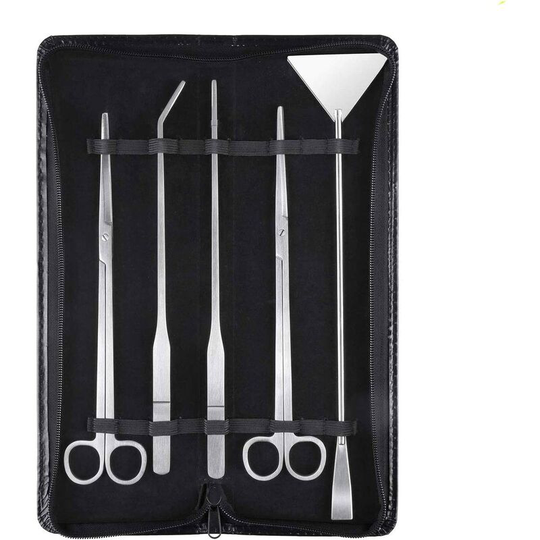 Aquarium Aquascaping Kit 5 in 1 INOX Aquarium Aquatic Plant Tools Sets Pliers Scissors Spatula