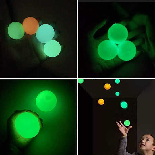 Briday - Stress Relief Balls, Ceiling Luminescent Sticky Ball, Target Anti Stress Relieve Balls, Squishy Glow Stress Relief Toy for Kids and Adults,