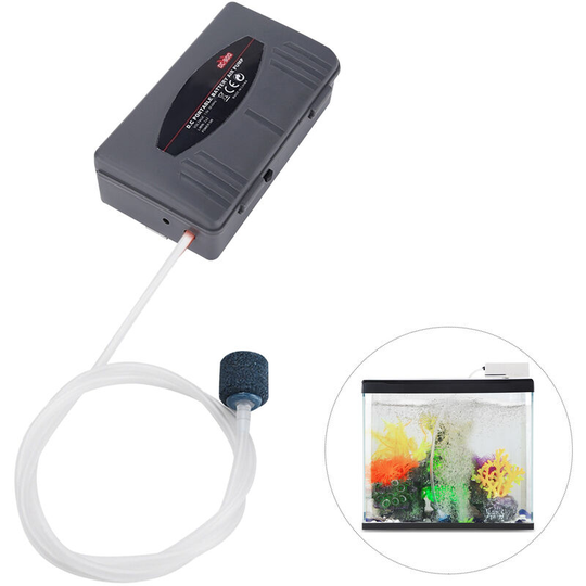 Aquarium Air Pump Kits Oxygen Air Pump with Tube Air Stone for Fish Tank Battery-Operated