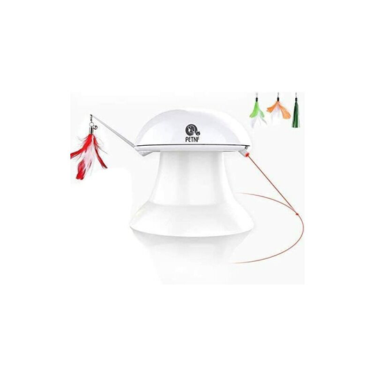 Thsinde - 2021 upgraded cat laser toy cat toy interactive two-in-one automatic cat toy mobile feather toy cat interactive toy automatic rotating
