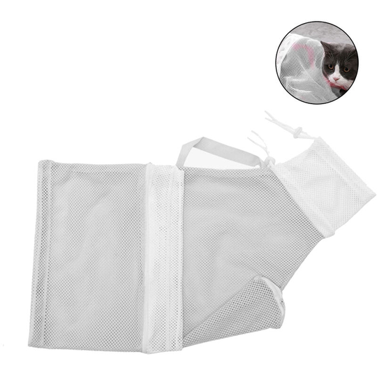 Cat Bathing Bag,Puppy Dog Cleaning Shower Bag- Adjustable Anti-Bite and Anti-Scratch Polyester Soft Restraint Cat Grooming Bag for Bathing, Nail