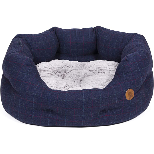 Petface Midnight Tweed Oval Dog Bed Medium