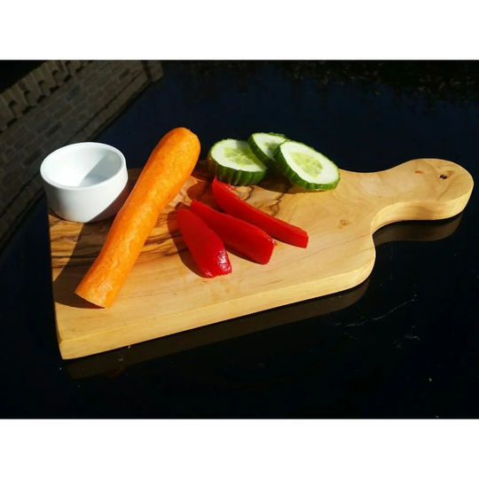 Veggi board made of olive wood including porcelain bowl 22cm