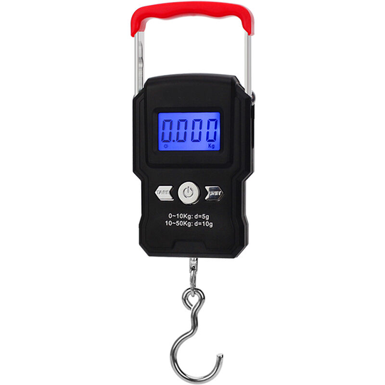 Fishing Scale Electronic Digital Scale 110LB 50KG Hanging Hook Scale lcd Screen Portable Weighing Scales,model:Black