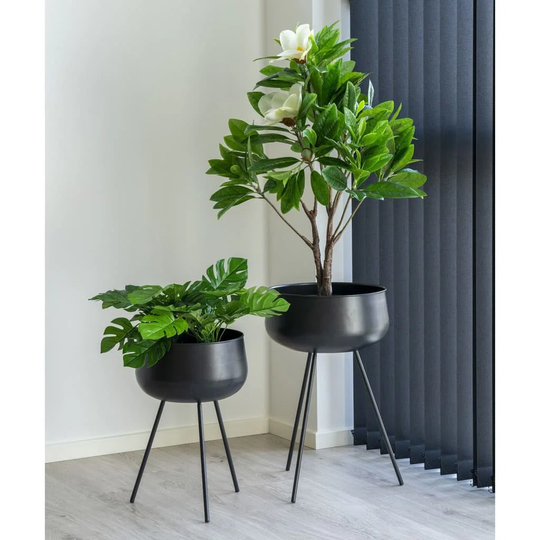House Nordic 2 Piece Flower Pots Kira Black