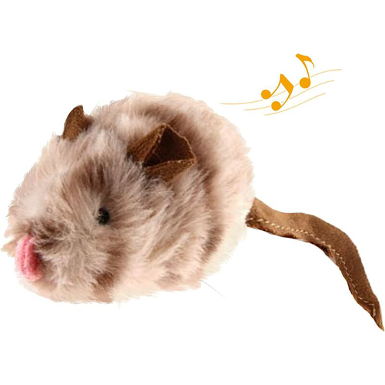 Interactive cat mouse toy, Melody Chaser Chirpy Mouse cat plush toy, indoor cat squeaky cat toy