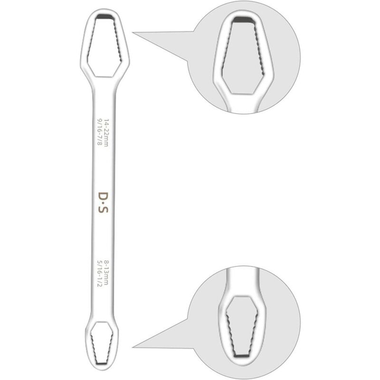 Gdrhvfd - 8-22mm Reversible Ratchet Ring Wrench, Offset Ring Spanner For Different Size Screws And Nuts Tool Accessorie (Silver)