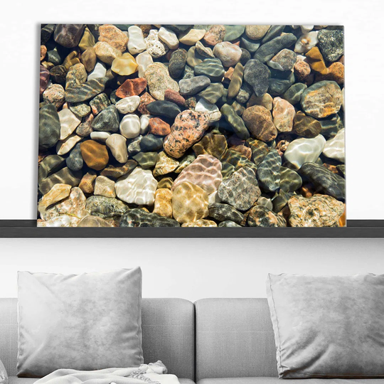 Water Stones 18 - Wrapped Canvas Photograph