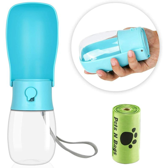 Sun Flowergb - Dog Water Bottle - Collapsible Dog Waterer with Dog Trash Bag, Portable Pet Water Bottle, bpa Free Water Bottle for Cats, Rabbits,