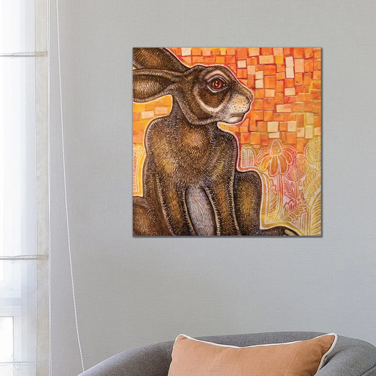 Watching Rabbit - Print on Canvas