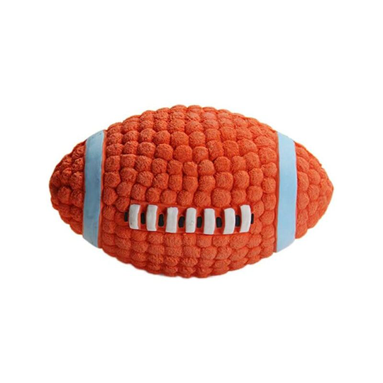 Tinor - Rugby Shape Pet Chew Toys Balls, Durable Dog Squeaky Toys Puppy Molar Balls, Bite Resistant Teeth Training Toys for Small Medium Large Dogs,