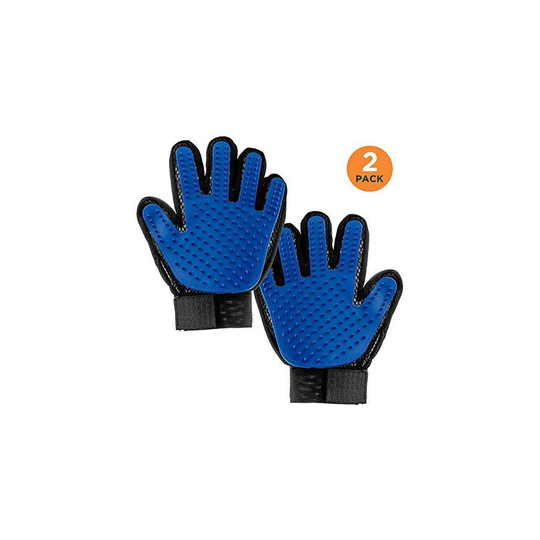 Simply Natural Pet Grooming Glove 2 Pack 2 Pack Dog Grooming Glove and Cat Grooming Glove Set with Adjustable Cuffs for a Better Fitting Pet Glove