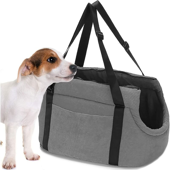 Washable Dog Carrier Bag Handbag for Small Dog Cat Basket Carrier Travel Bag Chihuahua Gray l