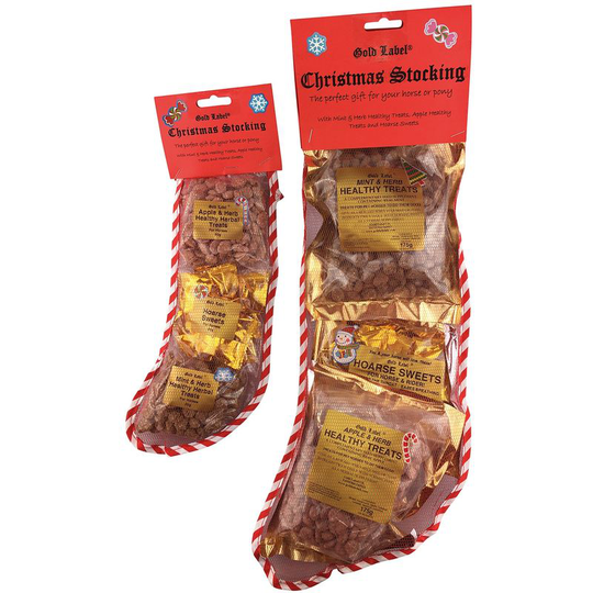 Gold Label Equine Christmas Stocking for Horses (One size) (Red/Brown) - Red/Brown