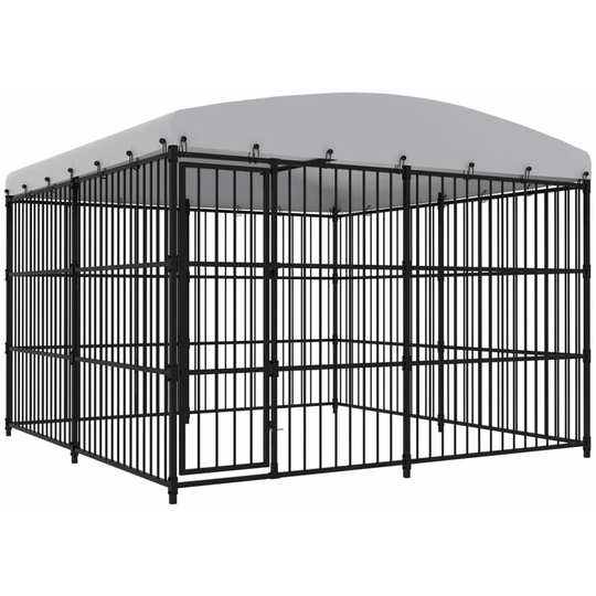 Outdoor Dog Kennel with Roof 300x300x210 cm VDTD07341 - Topdeal