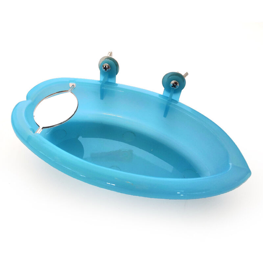 Bird Baths Bird Bath Bird Bath Shower Cleaning Bath Bowl Basin with Bird Hanging Mirror Pets Small Birds Toy Parrot Accessories Parakeet Cockatiel