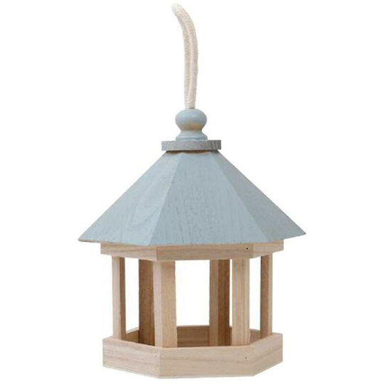 Metal bird feeder for outdoor use