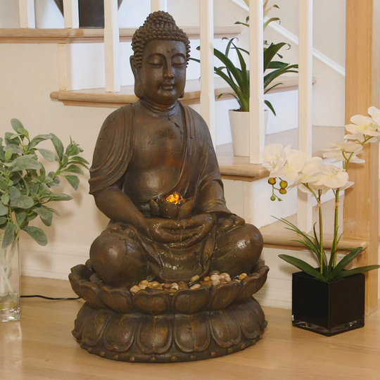 Polyresin Corporation Meditating Buddha Fountain
