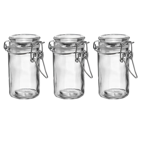Glass Spice Jar with Airtight Clip Lid
