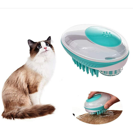 Pet bath brush Medium massage brush and small for cats and dogs Green general bath brush