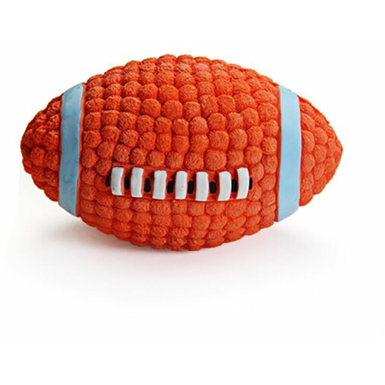 Latex rugby toy for dog, tooth ball, latex ball, dog toy, pet toy (small)